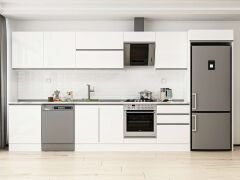 Alvinka 410X222 Cm High Gloss Mutfak Dolabı Mb-E90S60S60-2 High Gloss | Beyaz - Suntalam