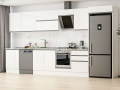 Alvinka 410X222 Cm High Gloss Mutfak Dolabı Mb-E90S60S60-2 High Gloss | Beyaz - Suntalam