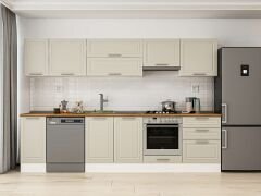 Alvinka 300X210 Cm Klasik Mebran Mutfak Dolabı Beyaz Beyaz M-E80S40S60-1