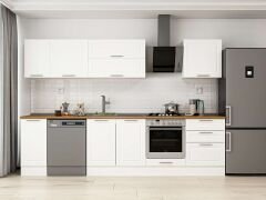 Alvinka 300X210 Cm Klasik Mebran Mutfak Dolabı Beyaz Beyaz M-E80S40S60-2