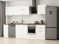 Alvinka 300X210 Cm Klasik Mebran Mutfak Dolabı Beyaz Beyaz M-E80S40S60-2