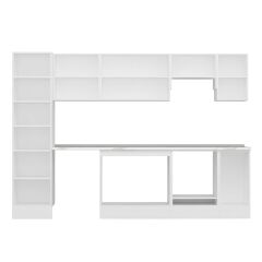 Alvinka 290X210 Cm Klasik Mebran Mutfak Dolabı Mb-E80B50S40-1 Mebran | Kumtaşı - Suntalam