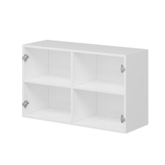 Alvinka Mutfak Modül Mbr_C Üst 2Dk1R 100-H60Cm Dolap Cam Beyaz Beyaz Suntalam