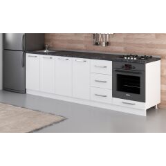 Minar 265 Cm Mutfak Dolabı Beyaz 265-B3-Alt Modül