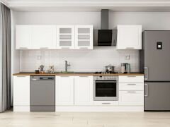 Alvinka 300X210 Cm Klasik Mebran Mutfak Dolabı Beyaz Beyaz M-E80S40S60-3