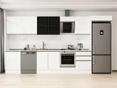 Alvinka 410X222 Cm High Gloss Mutfak Dolabı Mb-E90S60S60-3 High Gloss | Beyaz - Suntalam