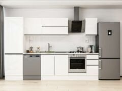 Alvinka 300X210 Cm High Gloss Mutfak Dolabı Mb-E80B60S40-2 High Gloss | Beyaz - Mdf