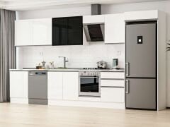 Alvinka 410X222 Cm High Gloss Mutfak Dolabı Mb-E90S60S60-3 High Gloss | Beyaz - Mdf