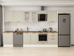 Alvinka 400X222 Cm Klasik Mebran Mutfak Dolabı Mb-E80S60S60-3 Mebran | Kumtaşı - Mdf