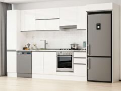 Alvinka 370X222 Cm High Gloss Mutfak Dolabı Mbb-E90B40S40-1 High Gloss | Beyaz - Suntalam