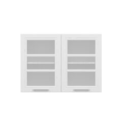 Alvinka Mutfak Modül Mbr_C Üst 2Dk1R 100-H72Cm Dolap Cam Beyaz Beyaz Mdf