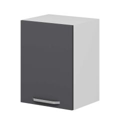 Alvinka Mutfak Modül Duz Üst 1Dk1R 45-H60Cm Dolap Beyaz Antrasit Mdf