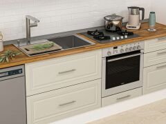 Alvinka 385X240 Cm Klasik Mebran Mutfak Dolabı Mb-E80S45S60-3 Mebran | Kumtaşı - Suntalam