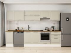 Alvinka 305X210 Cm Klasik Mebran Mutfak Dolabı Beyaz Beyaz M-E80S45S60-1