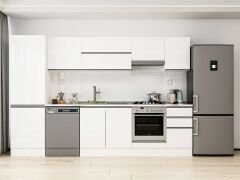 Alvinka 305X210 Cm High Gloss Mutfak Dolabı Mb-E80B60S45-1 High Gloss | Beyaz - Mdf