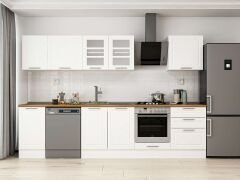 Alvinka 305X210 Cm Klasik Mebran Mutfak Dolabı Beyaz Beyaz M-E80S45S60-3