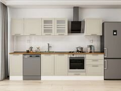 Alvinka 305X210 Cm Klasik Mebran Mutfak Dolabı Beyaz Beyaz M-E80S45S60-3