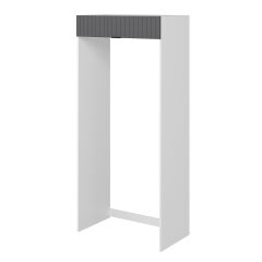 Alvinka Mutfak Modül Mbr_B 100-H222Cm Buz Dolabı Beyaz Antrasit Mdf