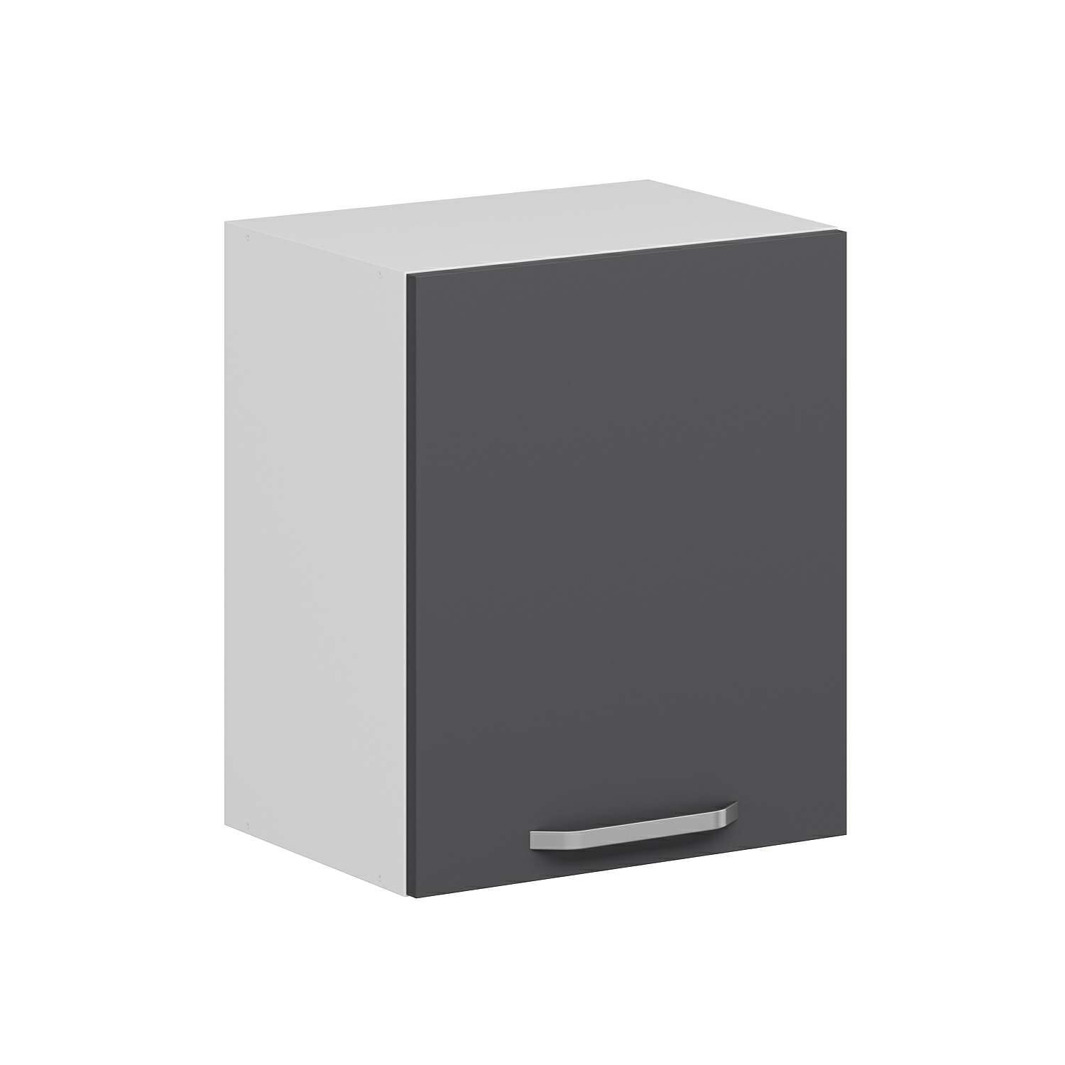 Alvinka Mutfak Modül Duz Üst 1Dk1R 50-H60Cm Dolap Beyaz Antrasit Mdf