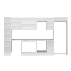 Alvinka 370X222 Cm High Gloss Mutfak Dolabı Mbb-E90B40S40-3 High Gloss | Beyaz - Suntalam