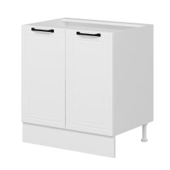 Alvinka Mutfak Modül Mbr_A Alt 2K1R 80Cm Dolap Beyaz Beyaz Mdf