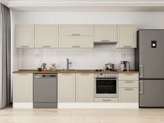 Alvinka 300X210 Cm Klasik Mebran Mutfak Dolabı Beyaz Beyaz M-E80S50S50-1