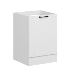 Alvinka Mutfak Modül Mbr_A Alt 1K 60Cm Evye Dolap Beyaz Beyaz Mdf