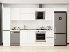 Alvinka 375X222 Cm High Gloss Mutfak Dolabı Mbb-E90B40S45-2 High Gloss | Beyaz - Mdf