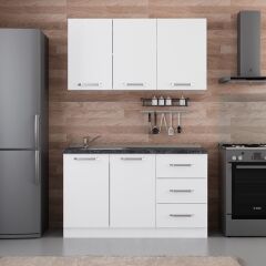 Minar 140 Cm Mutfak Dolabı Beyaz 140-B1