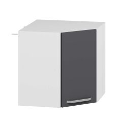 Alvinka Mutfak Modül Duz Üst 1Dk1R 60-H60Cm Köşe Dolap Beyaz Antrasit Mdf