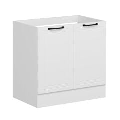 Alvinka Mutfak Modül Mbr_A Alt 2K 90Cm Evye Dolap Beyaz Beyaz Suntalam