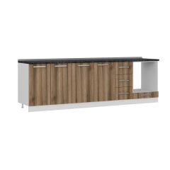 Minar 270 Cm Mutfak Dolabı Beyaz Dore 270-D6-Alt Modül