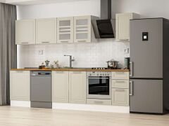 Alvinka 300X210 Cm Klasik Mebran Mutfak Dolabı Beyaz Beyaz M-E80S60S40-3