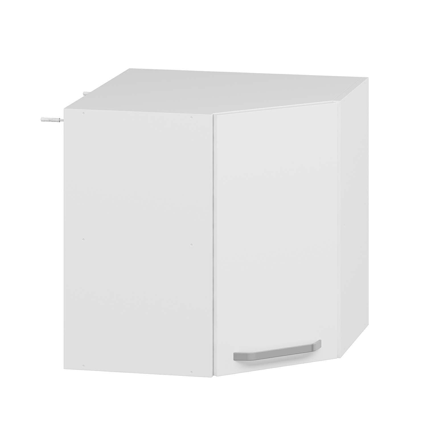 Alvinka Mutfak Modül Duz Üst 1Dk1R 60-H60Cm Köşe Dolap Beyaz Beyaz Mdf