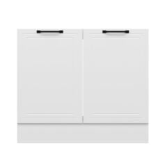 Alvinka Mutfak Modül Mbr_A Alt 2K 100Cm Evye Dolap Beyaz Beyaz Suntalam