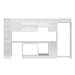 Alvinka 365X222 Cm Klasik Mebran Mutfak Dolabı Mbb-E80B40S45-1 Mebran | Kumtaşı - Mdf