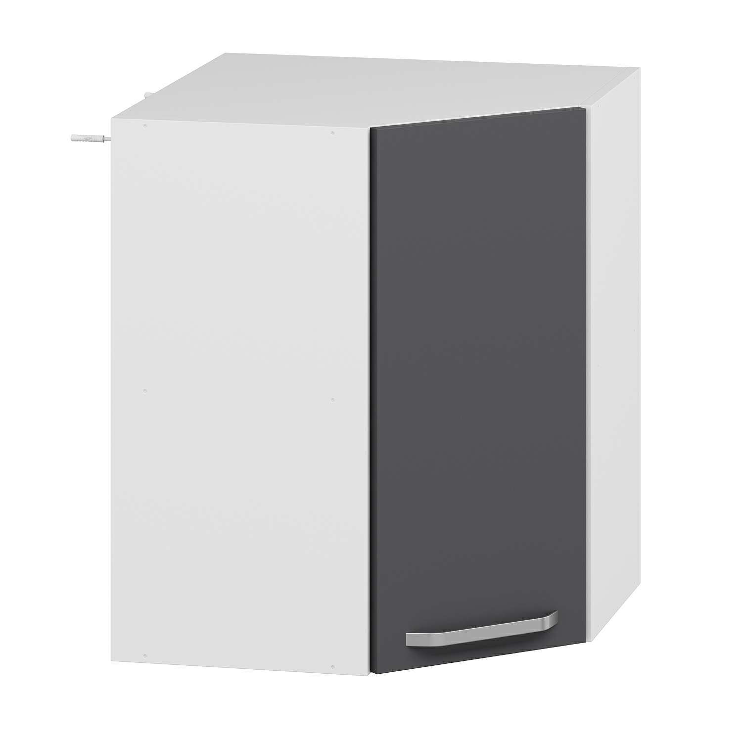 Alvinka Mutfak Modül Duz Üst 1Dk1R 60-H72Cm Köşe Dolap Beyaz Antrasit Suntalam