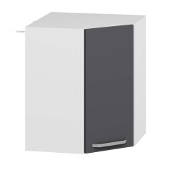 Alvinka Mutfak Modül Duz Üst 1Dk1R 60-H72Cm Köşe Dolap Beyaz Antrasit Suntalam