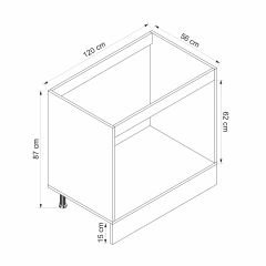 Alvinka Mutfak Modül Mbr_A Alt 2K 120Cm Evye Dolap Beyaz Beyaz Mdf