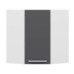 Alvinka Mutfak Modül Duz Üst 1Dk1R 60-H72Cm Köşe Dolap Beyaz Antrasit Mdf