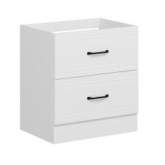 Alvinka Mutfak Modül Mbr_A Alt 2Ç 80Cm Evye Dolap Beyaz Beyaz Mdf