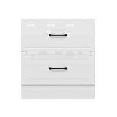 Alvinka Mutfak Modül Mbr_A Alt 2Ç 80Cm Evye Dolap Beyaz Beyaz Mdf