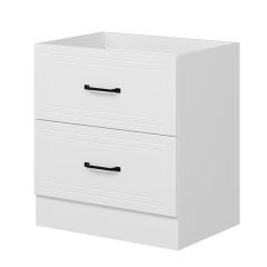 Alvinka Mutfak Modül Mbr_A Alt 2Ç 80Cm Evye Dolap Beyaz Beyaz Mdf