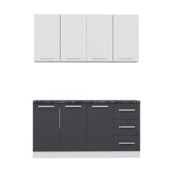 Minar 160 Cm Mutfak Dolabı Beyaz Antrasit 160-A1