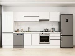 Alvinka 320X210 Cm High Gloss Mutfak Dolabı Mb-E80B60S60-1 High Gloss | Beyaz - Suntalam