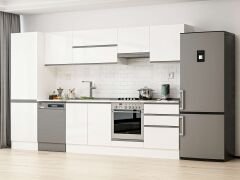 Alvinka 320X210 Cm High Gloss Mutfak Dolabı Mb-E80B60S60-1 High Gloss | Beyaz - Mdf