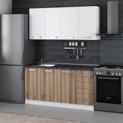 Minar 160 Cm Mutfak Dolabı Beyaz Dore 160-D1