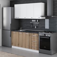 Minar 160 Cm Mutfak Dolabı Beyaz Dore 160-D1