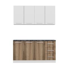 Minar 160 Cm Mutfak Dolabı Beyaz Dore 160-D1