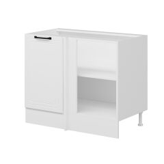 Alvinka Mutfak Modül Mbr_A Alt 1K1R 105Cm Köşe Dolap Beyaz Beyaz Mdf